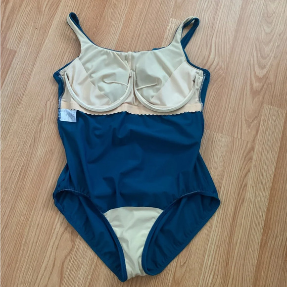 Lands’ End One Piece Carmela Tummy Control Teal Swimsuit Size 18D Slender Suit - Picture 4 of 13